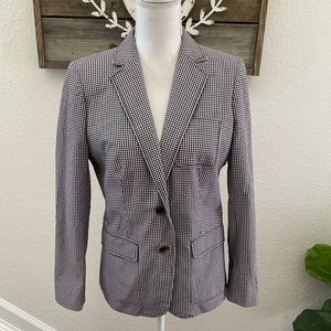 J. Crew Rhodes lined blazer jacket‎ micro gingham navy red size 8